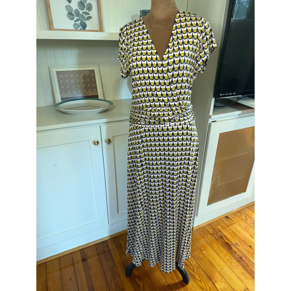 Boden NWT Geometric Print Wrap Maxi Dress Size 10